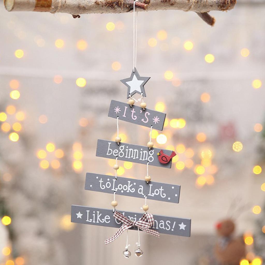 Max Christmas Decorations Tree Shaped Pendant Treetop Hanging Ornament Grey - Aladdin Shoppers