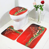 Max Christmas Print Non Slip Bath Mat Toilet Lid Cover XMAS Decor 6 - Aladdin Shoppers