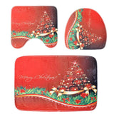 Max Christmas Print Non Slip Bath Mat Toilet Lid Cover XMAS Decor 6 - Aladdin Shoppers