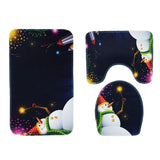 Max Christmas Print  Non Slip Bath Mat Toilet Lid Cover XMAS Decor 8