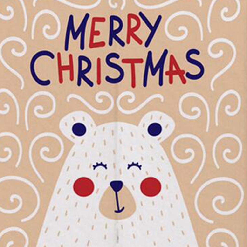Max Christmas Style Noren Doorway Curtain Room Divider Decor Bear Beige L - Aladdin Shoppers