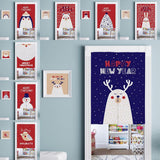 Max Christmas Style Noren Doorway Curtain Room Divider Decor Elk Blue L - Aladdin Shoppers