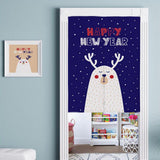Max Christmas Style Noren Doorway Curtain Room Divider Decor Elk Blue L - Aladdin Shoppers
