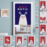 Max Christmas Style Noren Doorway Curtain Room Divider Decor Elk Blue L - Aladdin Shoppers