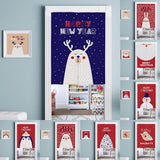Max Christmas Style Noren Doorway Curtain Room Divider Decor Elk Blue S - Aladdin Shoppers