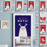 Max Christmas Style Noren Doorway Curtain Room Divider Decor Elk Blue S - Aladdin Shoppers