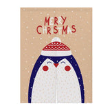 Max Christmas Style Noren Doorway Curtain Room Divider Decor Penguin Beige L - Aladdin Shoppers