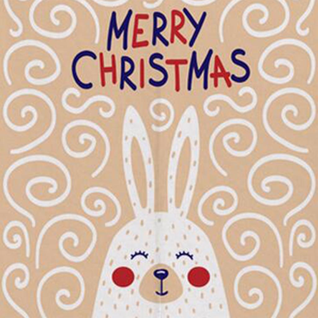 Max Christmas Style Noren Doorway Curtain Room Divider Decor Rabbit Beige L - Aladdin Shoppers