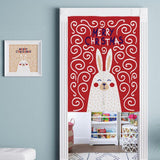Max Christmas Style Noren Doorway Curtain Room Divider Decor Rabbit Red S - Aladdin Shoppers
