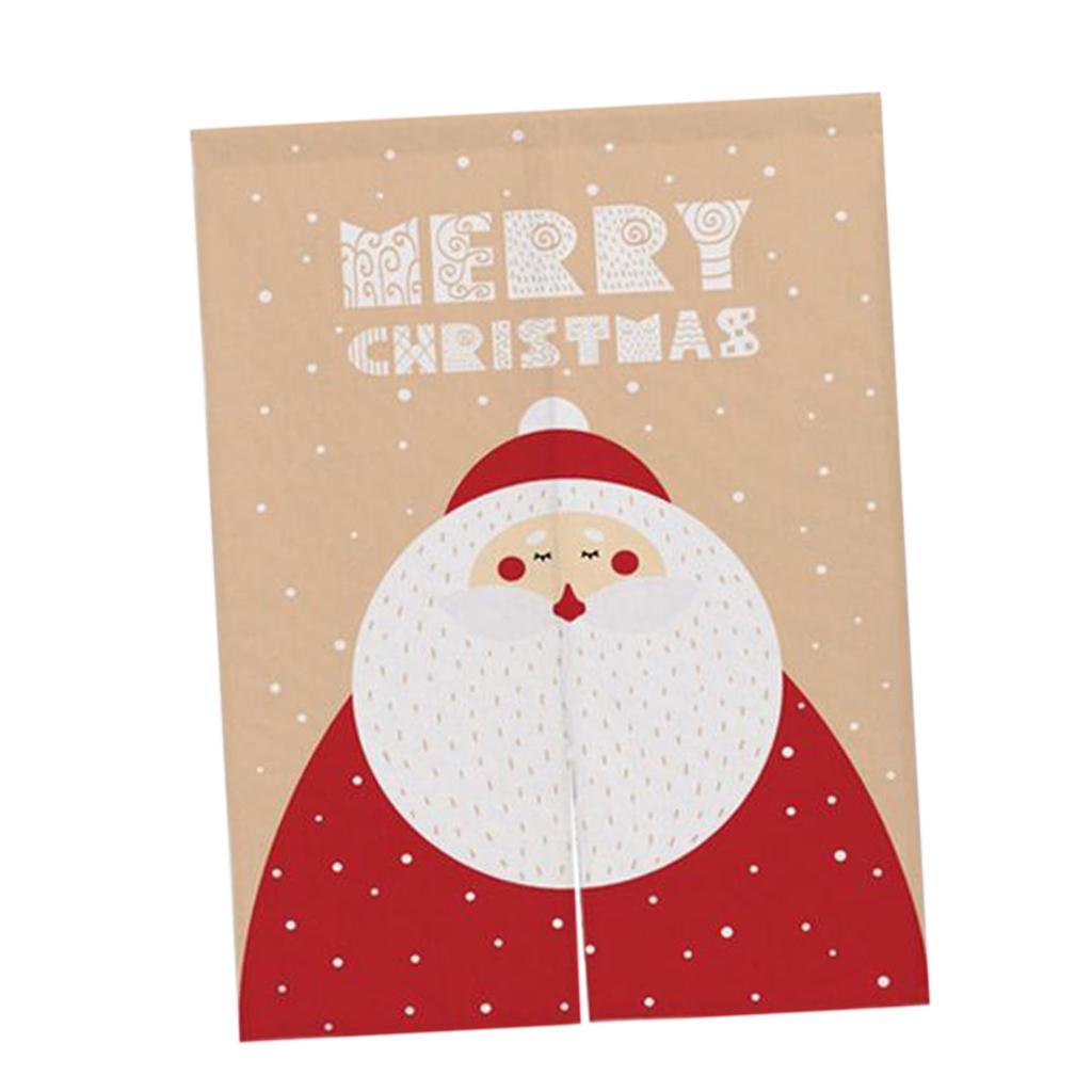 Max Christmas Style Noren Doorway Curtain Room Divider Decor Santa Claus Beige S - Aladdin Shoppers