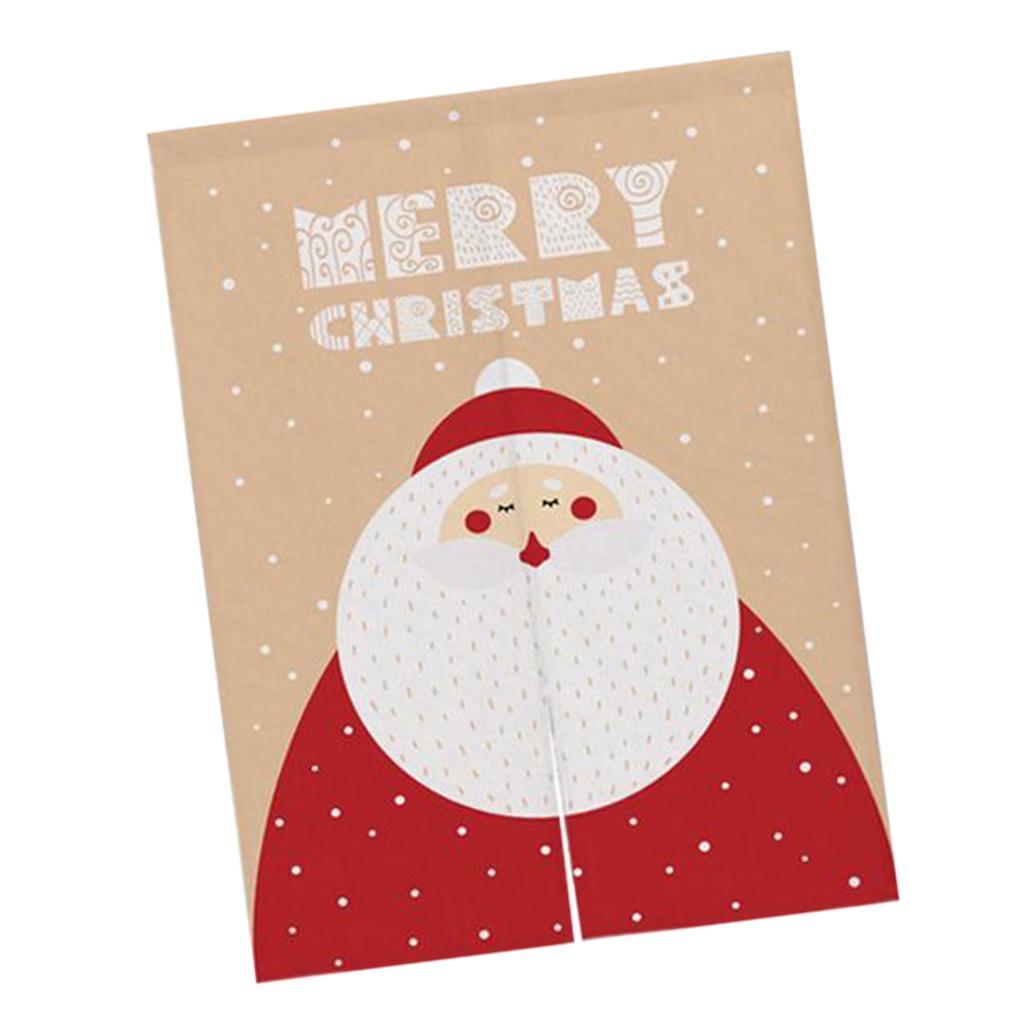 Max Christmas Style Noren Doorway Curtain Room Divider Decor Santa Claus Beige S - Aladdin Shoppers
