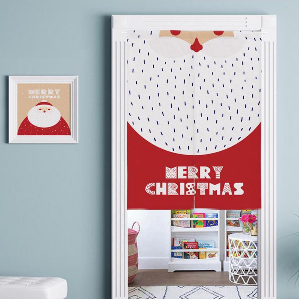 Max Christmas Style Noren Doorway Curtain Room Divider Decor Santa Claus Red L - Aladdin Shoppers