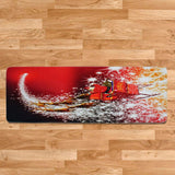 Max Christmas Theme Non Slip Floor Mat Carpet Area Rug Santa Claus Drive Deer - Aladdin Shoppers