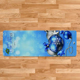 Max Christmas Theme Non Slip Floor Mat Carpet Area Rug Silver Blue Ball - Aladdin Shoppers