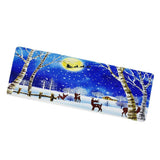 Max Christmas Theme Non Slip Floor Mat Carpet Area Rug Snow Forest at Night - Aladdin Shoppers