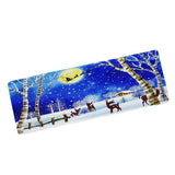 Max Christmas Theme Non Slip Floor Mat Carpet Area Rug Snow Forest at Night - Aladdin Shoppers