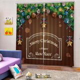 Max Christmas Theme Window Curtain Merry Christmas - 170x200cm - Aladdin Shoppers