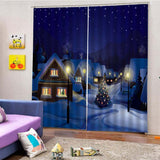 Max Christmas Theme Window Curtain Night - 170x200cm - Aladdin Shoppers
