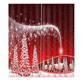 Max Christmas Theme Window Curtains Red Starlight - 150x166cm