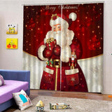 Max Christmas Theme Window Curtains Santa Claus - 170x200cm - Aladdin Shoppers
