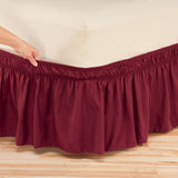 Max Classic Ruffle Microfiber Bed Skirt, 15 Inch Drop Purple Red - Full - Aladdin Shoppers