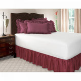 Max Classic Ruffle Microfiber Bed Skirt, 15 Inch Drop Purple Red - Full - Aladdin Shoppers