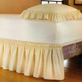 Max Classic Ruffle Microfiber Bed Skirt, 15 Inch Drop Yellow - Queen - Aladdin Shoppers