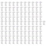 Max Clear Heads Twist Pins Spiral Screws for Upholstery Round Shape S 100 Pack - Aladdin Shoppers