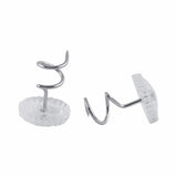 Max Clear Heads Twist Pins Spiral Screws for Upholstery Round Shape S 100 Pack - Aladdin Shoppers