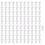 Max Clear Heads Twist Pins Spiral Screws for Upholstery Round Shape S 100 Pack - Aladdin Shoppers