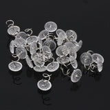 Max Clear Heads Twist Pins Spiral Screws for Upholstery Round Shape S 100 Pack - Aladdin Shoppers