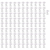 Max Clear Heads Twist Pins Spiral Screws for Upholstery Round Shape S 100 Pack - Aladdin Shoppers