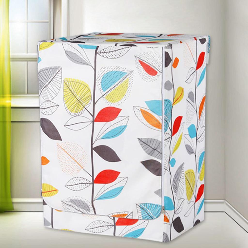 Max Coated Oxford Cloth Washing Machine Cover Protector Colorful Leaves-L - Aladdin Shoppers