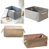 Max Collapsible Fabric Storage Basket Organizer Bin with Carry Handles Coffee S - Aladdin Shoppers