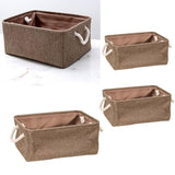 Max Collapsible Fabric Storage Basket Organizer Bin with Carry Handles Coffee S - Aladdin Shoppers