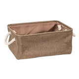 Max Collapsible Fabric Storage Basket Organizer Bin with Carry Handles Coffee S - Aladdin Shoppers