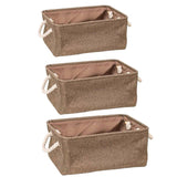 Max Collapsible Fabric Storage Basket Organizer Bin with Carry Handles Coffee S - Aladdin Shoppers