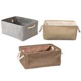 Max Collapsible Fabric Storage Basket Organizer Bin with Carry Handles Coffee S - Aladdin Shoppers