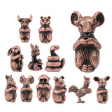 Max Copper Chinese Twelve Zodiac Animal Figurine Incense Stick Stand Rat - Aladdin Shoppers