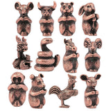 Max Copper Chinese Twelve Zodiac Animal Figurine Incense Stick Stand Rat - Aladdin Shoppers