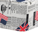 Max Cotton Linen Square Stool Seat Replacement Covers Flags-28x28x18cm - Aladdin Shoppers