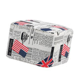 Max Cotton Linen Square Stool Seat Replacement Covers Flags-28x28x18cm - Aladdin Shoppers