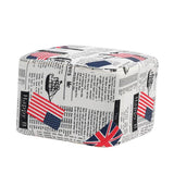 Max Cotton Linen Square Stool Seat Replacement Covers Flags-28x28x18cm - Aladdin Shoppers