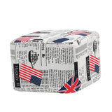 Max Cotton Linen Square Stool Seat Replacement Covers Flags-28x28x18cm - Aladdin Shoppers