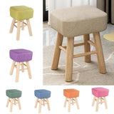Max Cotton Linen Square Stool Seat Replacement Covers Green-35x30x13cm - Aladdin Shoppers