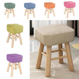 Max Cotton Linen Square Stool Seat Replacement Covers Green-35x30x13cm - Aladdin Shoppers