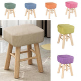 Max Cotton Linen Square Stool Seat Replacement Covers Green-35x30x13cm - Aladdin Shoppers