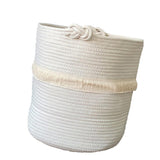 Max Cotton Rope Handle Storage Basket Laundry Basket Storage Container White - Aladdin Shoppers
