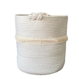 Max Cotton Rope Handle Storage Basket Laundry Basket Storage Container White - Aladdin Shoppers