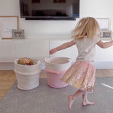 Max Cotton Rope Handle Storage Basket Laundry Basket Storage Container White - Aladdin Shoppers